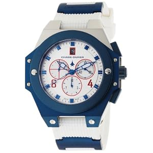 Buy Chase-Durer Mens 779.5LWW Conquest Sport Chronograph Blue Ion-Plated and White Rubber Watch by  