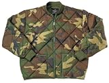 Diamond Quilted Flight Jacket Woodland Camo