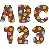 Creative Teaching Press Uppercase Letter Stickers, Dots on Chocolate (4626)