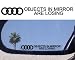 (2) Mirror Decals for AUDI R8 QUATTRO RS4 RS6 A3 A4 A5 A6 A8 S4 S5 S6 S8 TT TURBO Q7 ALLROAD 3.2 2.0 100 90 ALLROAD CABRIOLET QUATTRO