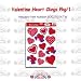 Valentine Heart Clings 12in. x 17in. Sheet 1/Pkg