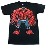 THE INCREDIBLE HULK BIG RED HULK MARVEL Licensed Black Cotton Tee