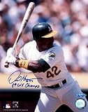 Dave Henderson Autographed/Hand Signed Oakland A's 8x10 Photo Inscribed 89 WS Champs