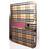 Brown with White Red Black Pink Checker Plaid Amazon Kindle 2 Kindle2 6