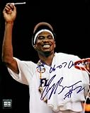 Corey Brewer Florida Gators - Cutting the Nets - Autographed 8x10 Photograph with 06-07 Champs Inscription