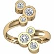 14K Yellow Gold Diamond Ring - 0.87 Ct.