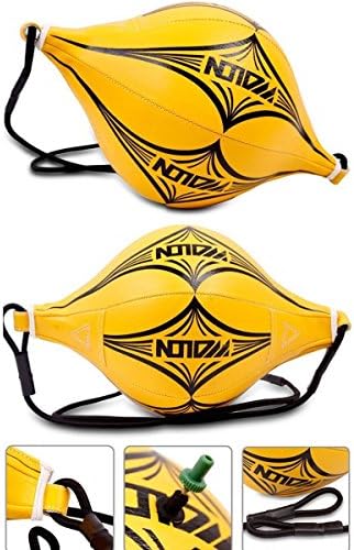 Young Star Double End Boxing Speed Ball Sporting Focus Training Kick Punching Bags MMA (Yellow)