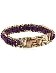 The SAK Woven Batik Stone Peg Purple Identification Bracelet, 7.5"