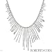 Roberto Coin 18K White Gold 5.02 CTW Color F-G VS1-VS2 Diamond and 0.05 CTW Ruby Ladies Necklace. Total Item weight 74.5 g.