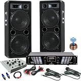 Produkt-Bild: 3000W PA Karaoke Partyanlage Verst&auml;rker Boxen MP3 USB SD Endstufe Mixer DJ-710