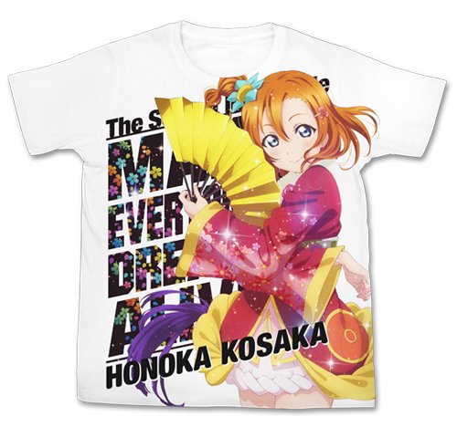 ラブライブ! The School Idol Movie 劇場版 高坂穂乃果 フルグラフィックTシャツ ホワイト Mサイズ