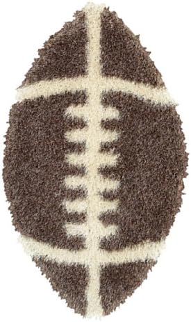 Trade AM Senses Feetball Shaped Shag Rug, 2-Feet by 4-Feet, Tri-Mocha