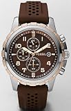 Fossil Chronograph Silicone Brown Dial Watch