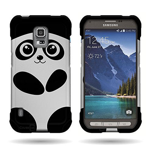 Samsung Galaxy S5 Active Case, By CoverON® Rubberized Design Hard Snap-On Cover (Will Not Fit Other S5 Models) - Black Panda