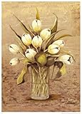 White Tulips in crystal HIGH QUALITY MUSEUM WRAP CANVAS Print Luis Romero 19x27 White Tulips in crystal HIGH QUALITY MUSEUM WRAP CANVAS Print Luis Romero 19x27
