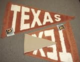 Burnt Orange & White University of Texas UT Longhorns Plush Pennant Area Rug / Floor Mat