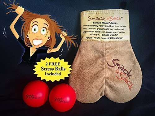MySack Smack a Sack, Stress Relief Sack w/2 Red Stress Balls