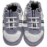 Robeez Soft Soles Kids' He'S A Runner Pre-Walker Slip On,White/Blue,6-12 Months (2.5-4 M US Infant)