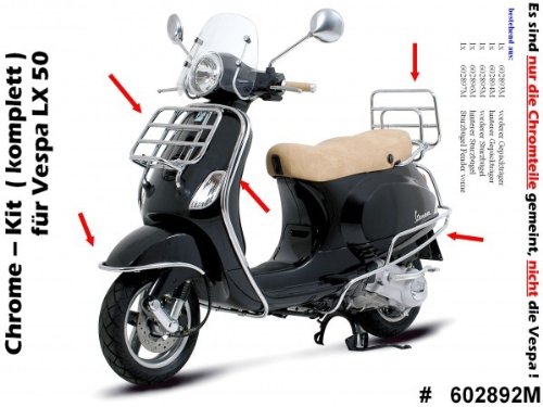 Original Vespa Zubehör Chromkit Vespa LX 50 -125 - 150