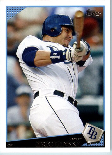 2009 Topps Baseball # 177 Eric Hinske Tampa Bay Rays - Shipped In Protective Screwdown Display Case!
