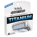Schick Quattro Cartridges, Titanium Coated Blades, 4 cartridges (Pack of 2)