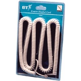 BT 8m Handset Cord (white)