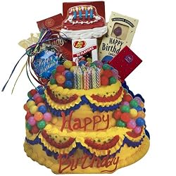 Happy Birthday Cake Gift Tote - Gourmet Food Gift Basket