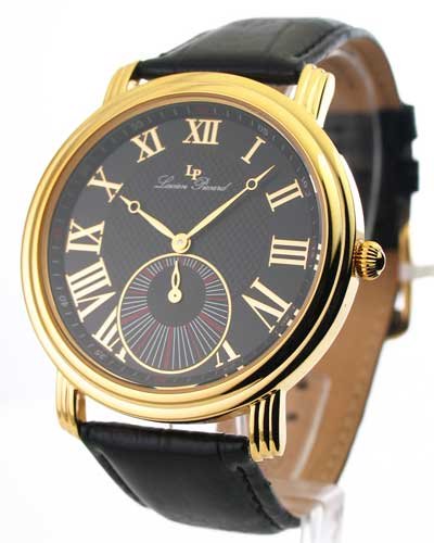 Swiss Watches:Mens Lucien Piccard Leather Gold Tone Watch 28162YL Images
