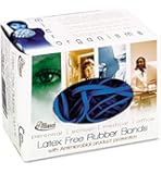 Alliance Antimicrobial Rubber Bands, Size 117B, 7 x 1/8 Inches, Cyan Blue, 1/4 Pound Box (42179)