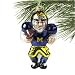 Michigan Wolverines Angry Football Player Glass Ornament