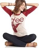 Glee Top, Scoop Neck Short Sleeves Glee Baseball Tee