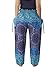 Lannaclothesdesign Women's Smocked Rose Design Loose Fit Yoga Harem Style Pants