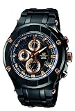 Casio Edifice Gold Label Black Chronograph Black Dial Men’s Watch #EFX-500BK-1AV
