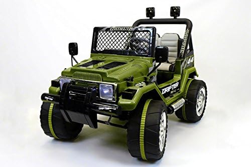 2016 Jeep Wrangler Style 12V Ride On Car w/ Remote Control, Leather Seat, UV Lights, 6 MPH Speed