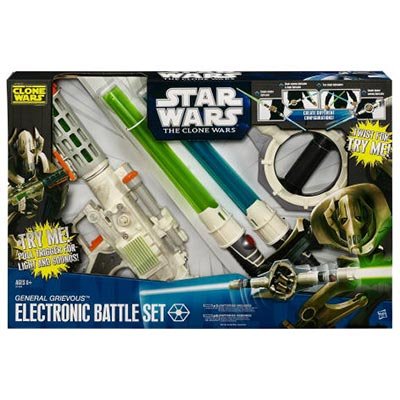 Star Wars The Clone Wars General Grievous Spinning Electronic Lightsaber 
