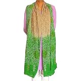 Winter Fashion Scarfs Georgette Tie Dye Print Womens Fashion Accessory India 34 x 100 inches (nsrf03)