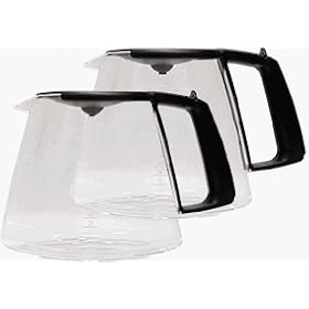 Click here to buy Braun KFK12FL Coffeemaker Glass Carafe with lid -12 Cups Black 2 Pack by Braun.