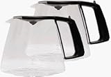 Braun KFK12FL Coffeemaker Glass Carafe with lid -12 Cups, Grey, 2 Pack