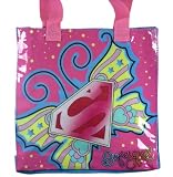 SuperGirl Tote Bag Handbag - 2.5x10x10 Tote Bag - Pink/Blue