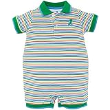 striped polo romper