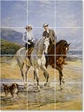 IMAGE OF Heywood Hardy Horse Tile Mural Commercial Renovations Ideas | 17x25.5 using (24) 4.25x4.25 tiles