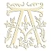 Set of 6 Monogram Embroidered Guest Towel - A