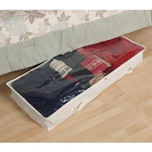 Household Essentials Underbed Storage Chest, Natural Canvas