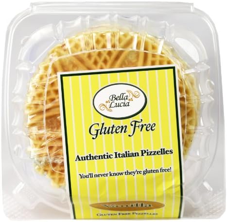 Bella Lucia Gluten Free Authentic Italian Pizzelles Cookies Vanilla -- 6 oz