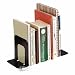 STEELMASTER Deluxe Steel Bookends, 5 Inch Backs, 1 Pair, 4.69 x 5 x 5.25 Inches, Black (241005104)