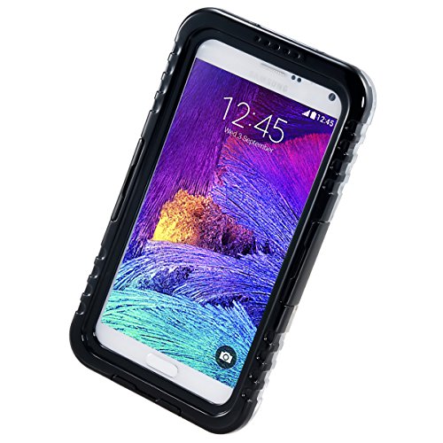 Galaxy Note 4 Waterproof Case, iThrough Waterproof, Dust Proof, Snow Proof, Shock Proof Case with Touched Transparent Screen Protector, Waterproof Protection up to 20ft, Heavy Duty Protective Carrying Cover Case for Samsung Galaxy Note 4 (Black)