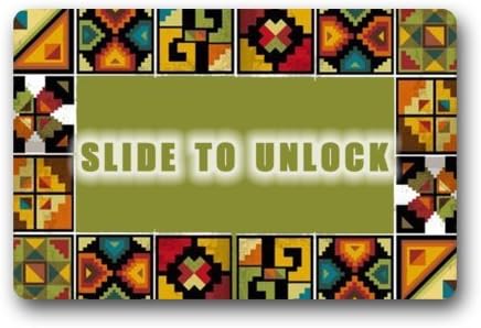 Slide to unlock.funny quotes design non-woven fabric top Custom Doormat,Indoor/Outdoor Floor Mat( 23.6 X 15.7 Inch)