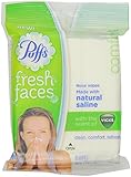 Puffs Fresh Faces Moist Nose and Face Wipes with Natural Saline, Vicks Menthol Scent, 15 Count (Pack of 12)