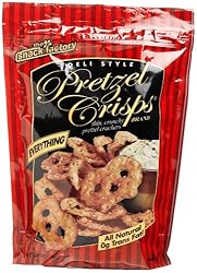 Snack Factory Deli Style Pretzel Crisps, Everything, 6-Ounce Bags (Pack of 12)