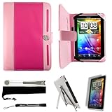 Magenta Pink Protective Slim and Durable Professional Faux Leather Portfoli ....